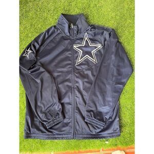 Dallas Cowboys Men's 2XL Blue Full-Zip Windbreaker Jacket‎ NFL Official
